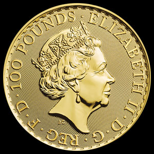 British Gold Britannia 1 OZ Obverse