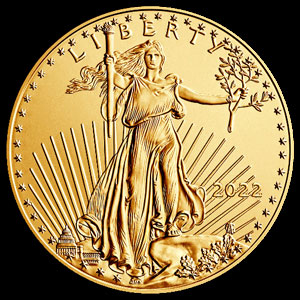US $50 Gold Eagle 1 OZ Obverse
