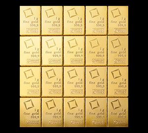 Valcambi Gold Bullion Bar 20 Gram Reverse