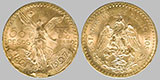Mexican 50 Peso Gold Coin 1.2057 OZ