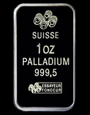 Pamp Suisse Palladium Bullion Bar 1 OZ Reverse